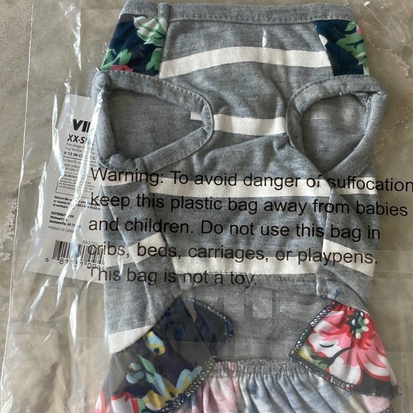 NWT tiny toy dog accessories ruffle tank dress and bows bib bundle set all new - Picture 5 of 11